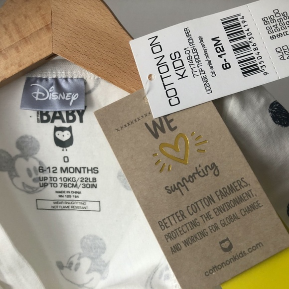 Disney Mickey Mouse onesie w/ footies - Picture 2 of 3